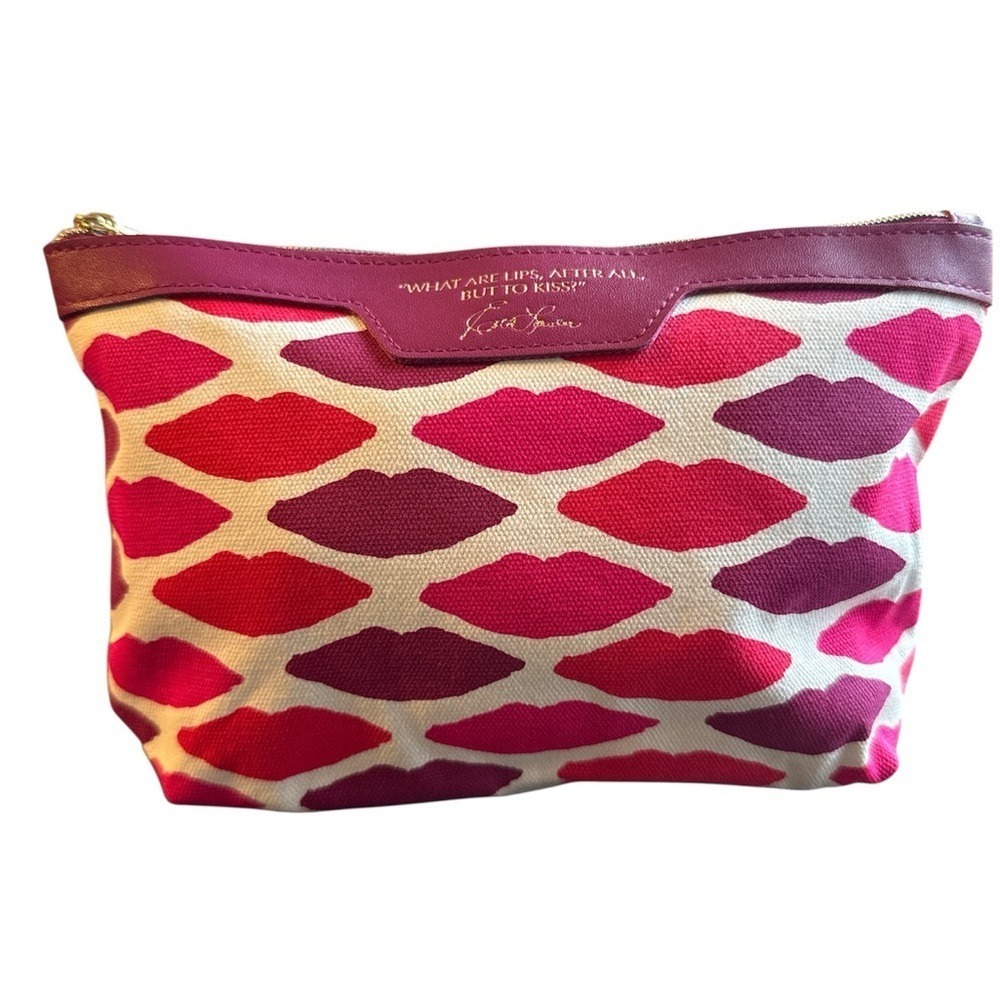 Estee  Lauder x Kendra Dandy Pink Lips ‎ Cosmetic Bag  Pink and Red